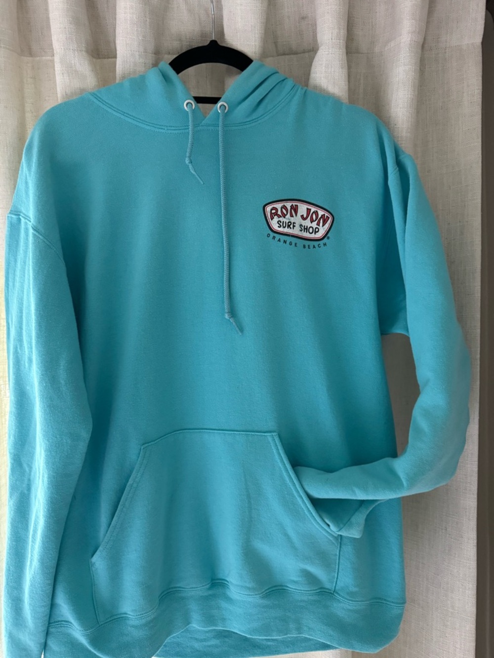 Ron Jon Turquoise Surfboard Graphic Hoodie